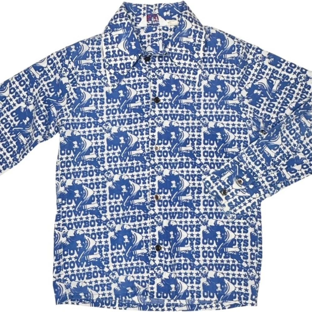 Vintage 1970’s NFL Dallas Cowboys Button Down‎ Shirt